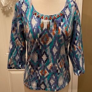 Ruby Rd. Multicolored Top Size M